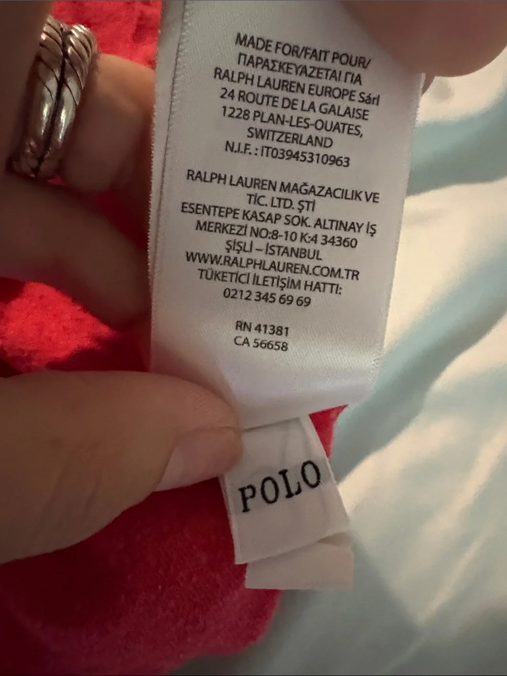 3/$20! Boys 4t-5t polo v neck tee Ralph Lauren Red Tee with Light Blue Pony